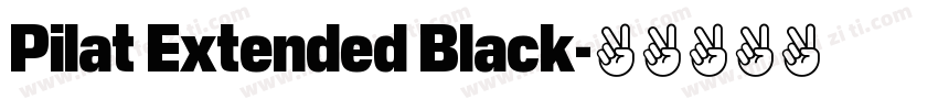 Pilat Extended Black字体转换